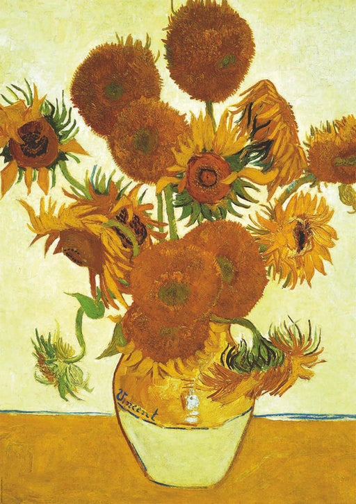 Educa Universalios dėlionės Sunflowers and Café terrace at night, Vincent Van Gogh, 2x1000