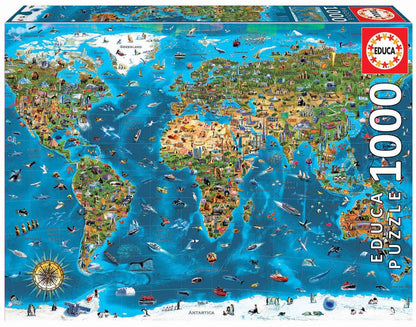 Educa Universalios dėlionės Wonders of the World, 1000 pcs