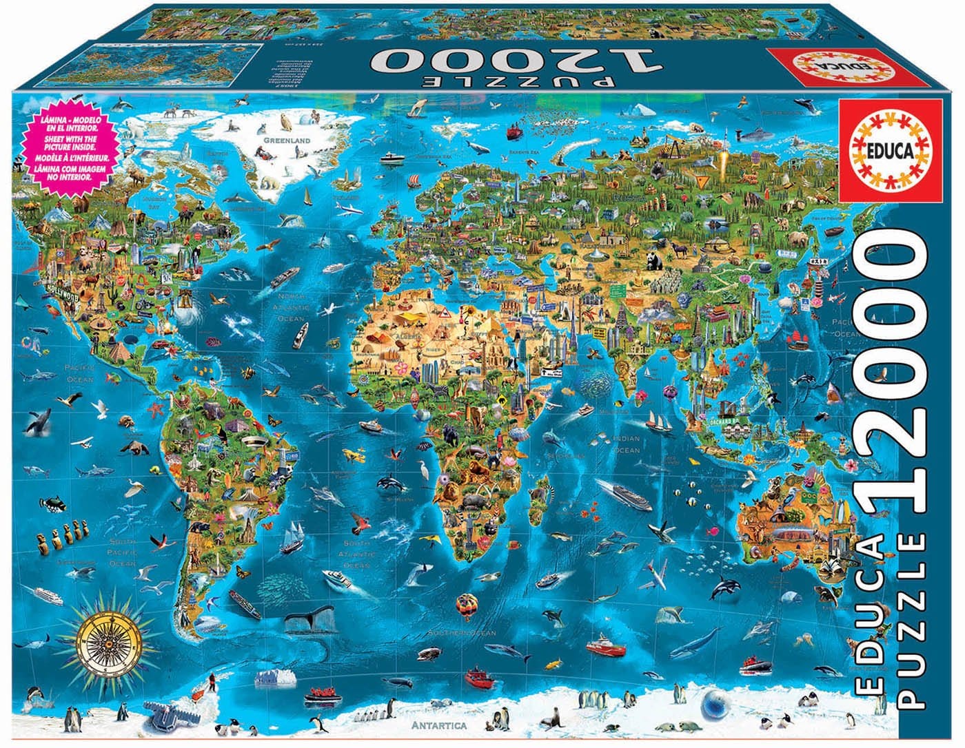 Educa Universalios dėlionės Wonders of the World, 12000 pcs