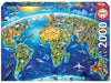 Educa Universalios dėlionės World landmarks globe, 2000