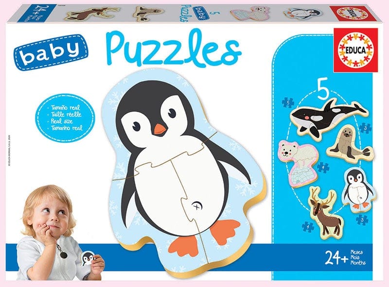 Educa Vaikiškos dėlionės Baby Puzzles Polar animals