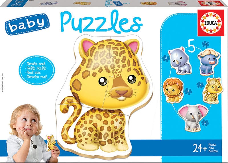 Educa Vaikiškos dėlionės Baby Puzzles wild animals