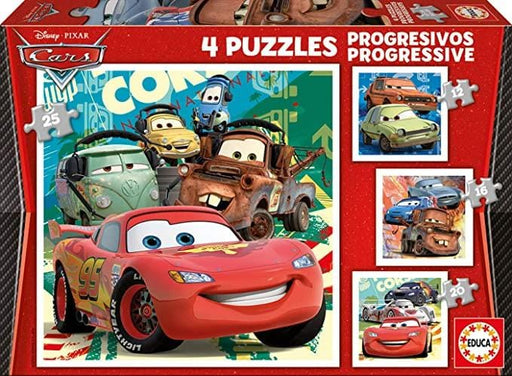 Educa Vaikiškos dėlionės Progressive puzzles cars 2, 25, 20, 16, 12
