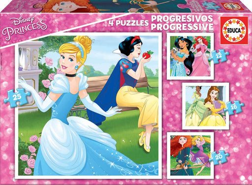 Educa Vaikiškos dėlionės Progressive Puzzles Disney Princess, 12, 16, 20, 25