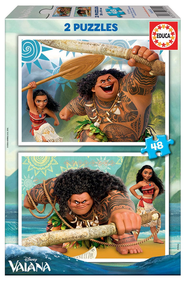 Educa Vaikiškos dėlionės Vaiana / Moana, 2 x 48