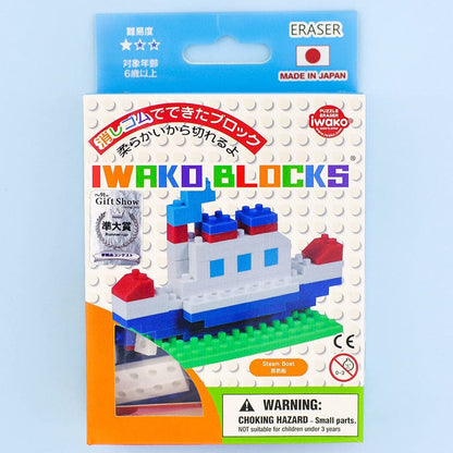 LaQ Kita IWAKO trintukų – dėlionių rinkinys „Steamboat Kit“ Blocks