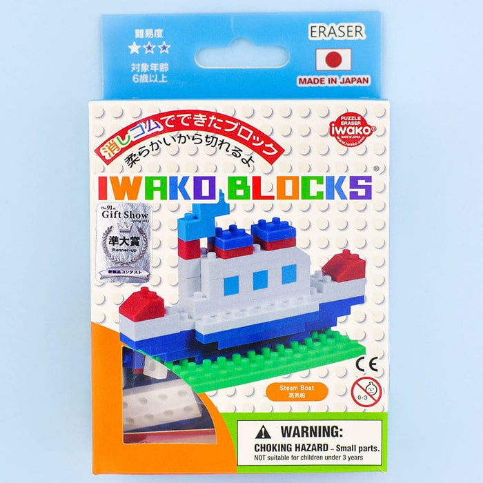 LaQ Kita IWAKO trintukų – dėlionių rinkinys „Steamboat Kit“ Blocks