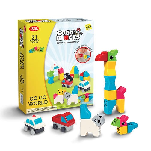 LaQ Konstruktoriai Magnetinis konstruktorius „People Blocks“, „GO GO WORLD“