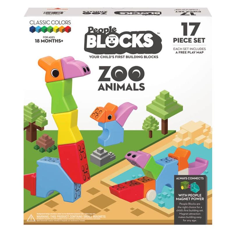 LaQ Konstruktoriai Magnetinių kaladėlių rinkinys „ZOO GYVŪNAI“
