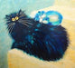 Medasle Rankdarbiai Deimantinė mozaika „Juodas kačiukas“