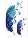 Medasle Rankdarbiai Deimantinė mozaika „Mėlynos plunksnos“