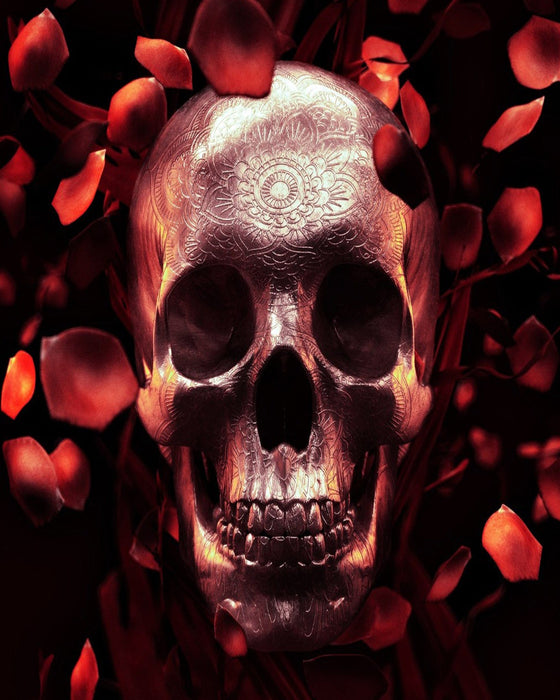 Medasle Rankdarbiai Deimantinė mozaika „Skull Roses“