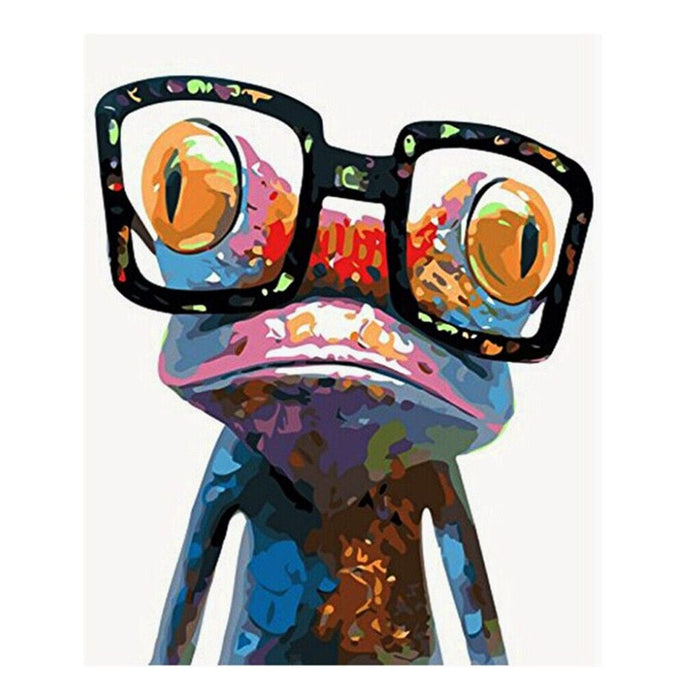 Medasle Rankdarbiai Tapybos rinkinys „Cool Frog“