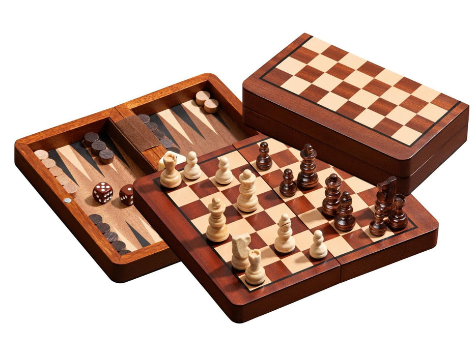 Philos Klasikiniai žaidimai Kelioninis rinkinys: šaškės, šachmatai, nardai (Philos 2517)