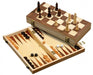 Philos Klasikiniai žaidimai Rinkinys šaškės - šachmatai - nardai 40 mm (Philos 2509)