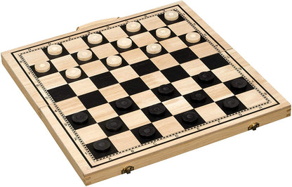 Philos Klasikiniai žaidimai Rinkinys šaškės - šachmatai - nardai 50mm (Philos 2519)