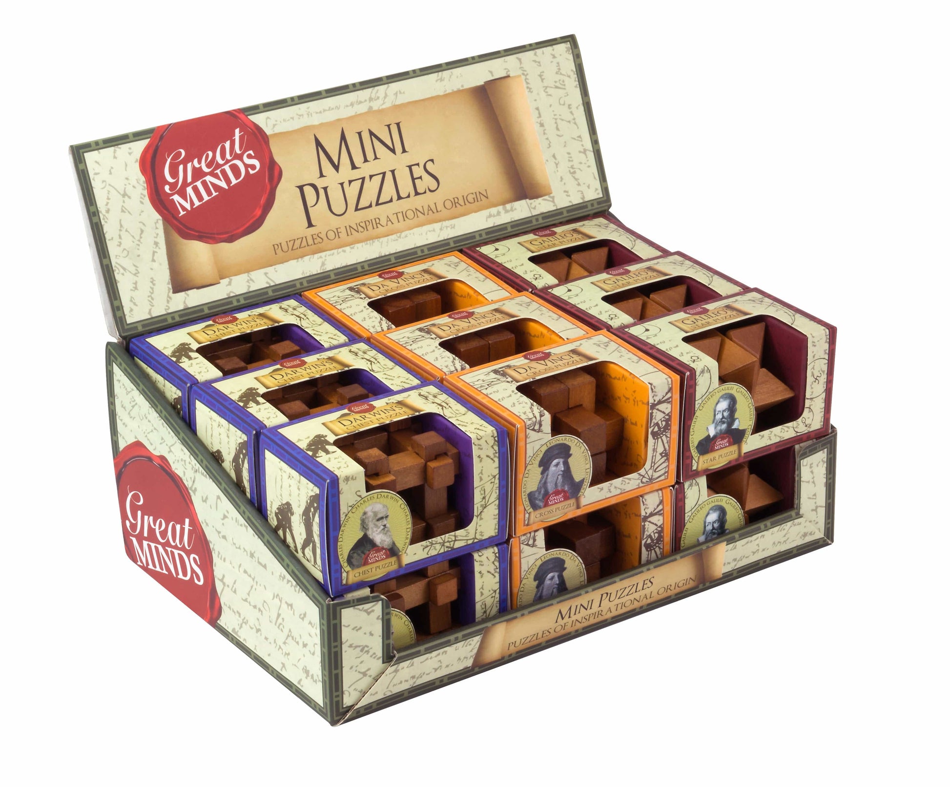 Professor Galvosūkiai Great Minds Mini Wooden Puzzles