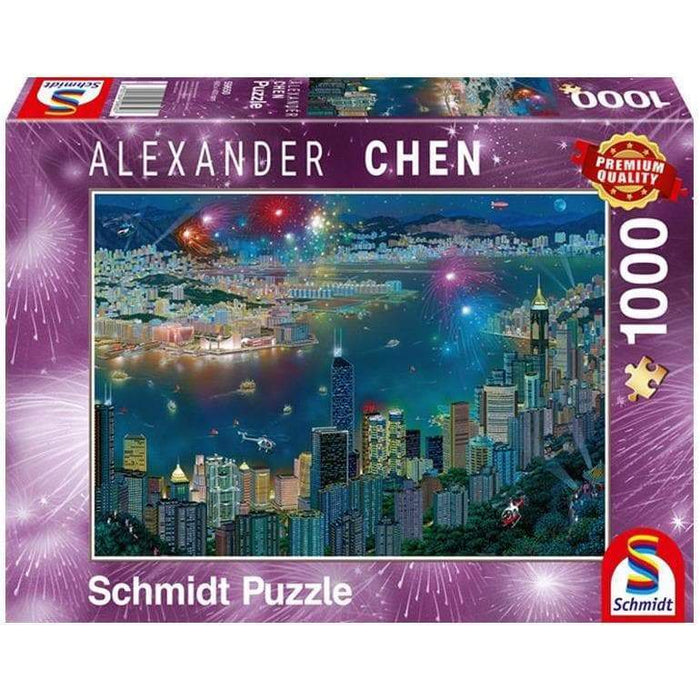 Schmidt Universalios dėlionės Fireworks over Hong Kong