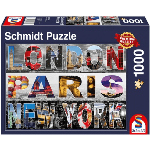 Schmidt Universalios dėlionės London, Paris, New York, 1000